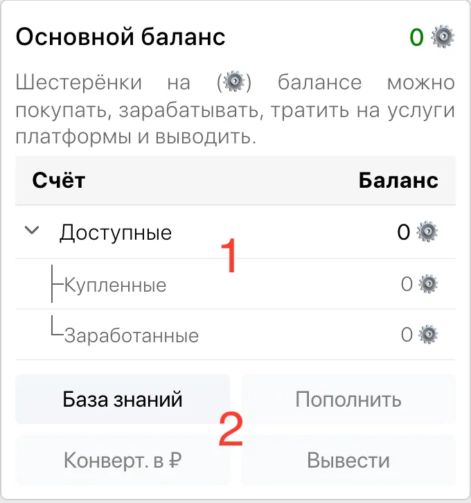 Быстрый просмотр балансов