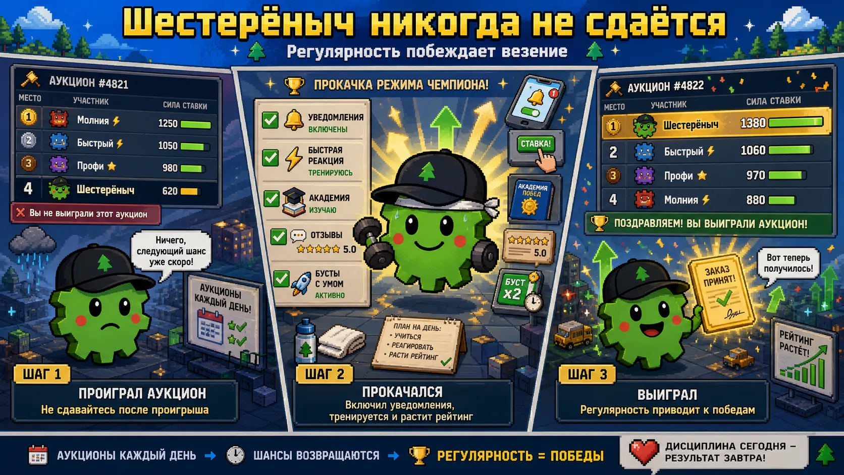 Не сдавайтесь в случае проигрыша