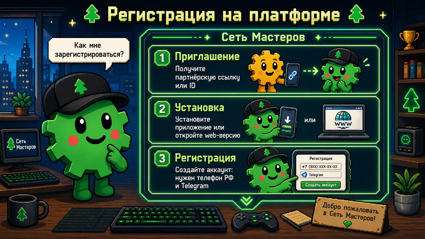 Регистрация на платформе